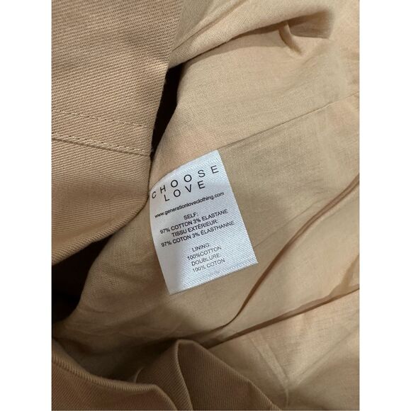 NWT Generation Love Biel Gabardine Belted Mini Dress Taupe Size 2 $385 - Picture 10 of 11